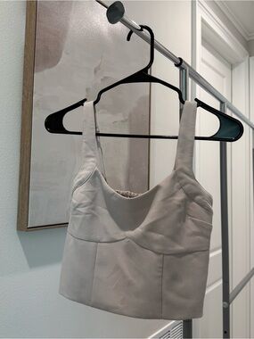 Abercrombie & Fitch Neutral Tan Cropped Bustier Top